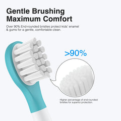 Curve-shaped bristles for hard-to-reach areas