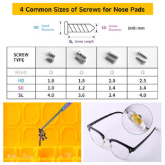 Curved tweezer for handling small screws