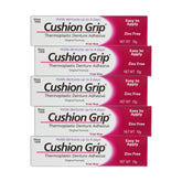 Packaging for Cushion Grip Thermoplastic Denture Adhesive 0.35 oz Travel Size (Pack of 5)