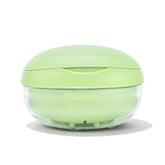 Green retainer case with mirror and removal tool, open