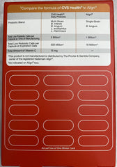 Close-up of CVS Health Digestive Probiotic Vegetable Capsules bottle