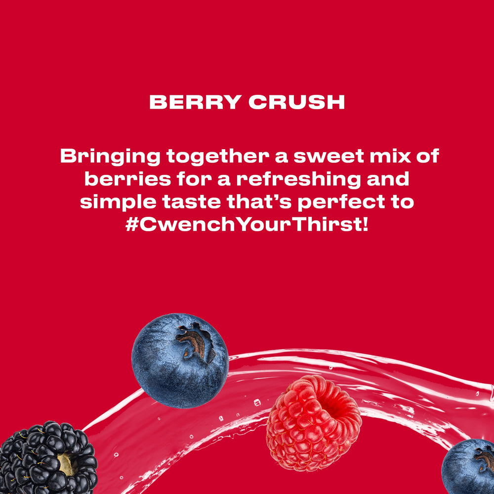 Cwench Berry Crush on-the-go setup supports daily hydration routine.