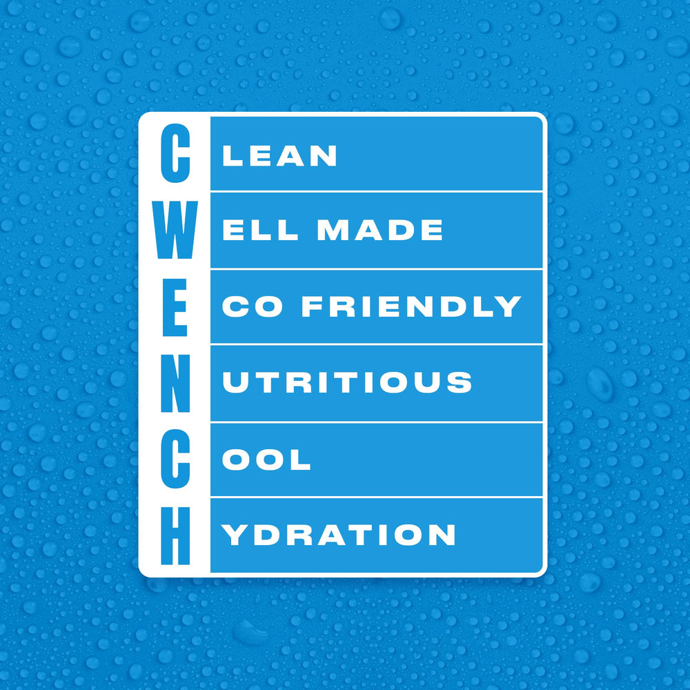 CWENCH Hydration Blue Raspberry single packet for quick portable hydration