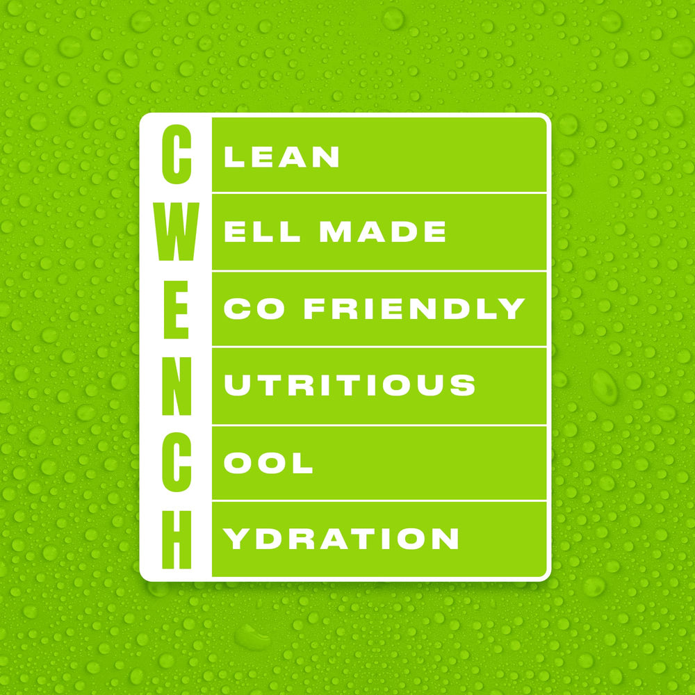 Cwench Hydration Cherry Lime packets in gym bag for quick hydration during workouts.