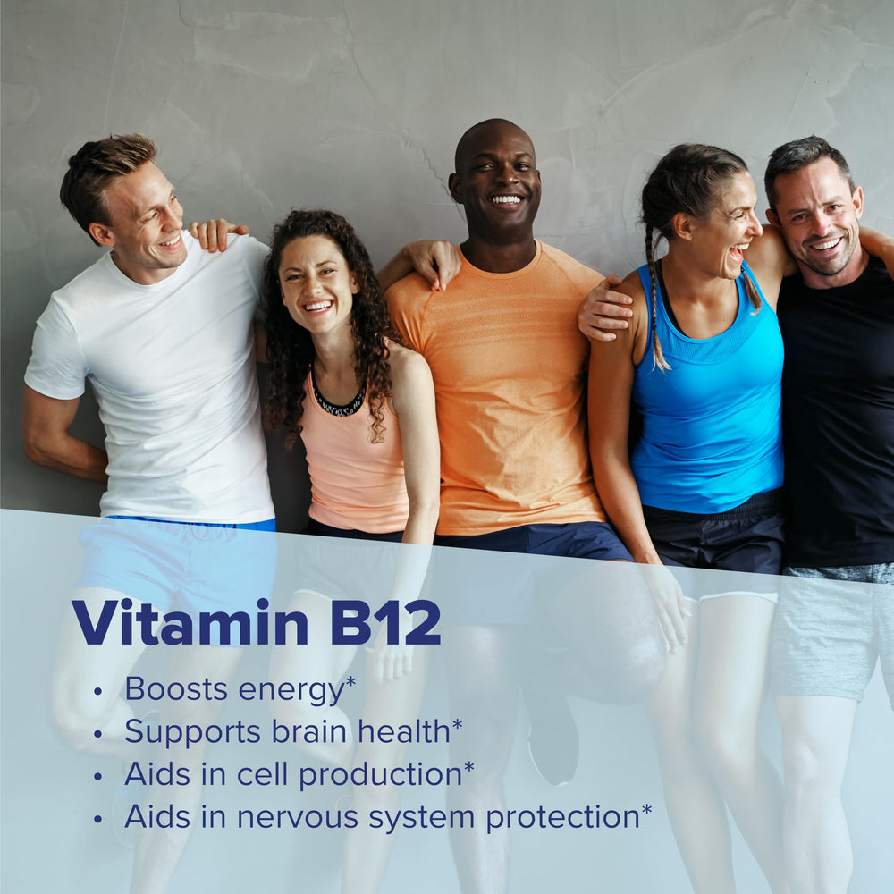 Cyanocobalamin B-12 non-GMO tablets in a package