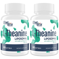 CyberCerix Liposomal L-Theanine 500mg bottle, 120 capsules