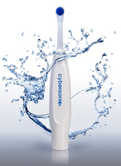 Attachable tongue scraper for Cybersonic toothbrush