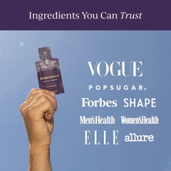 Serving suggestion: elderberry liquid being added to a glass