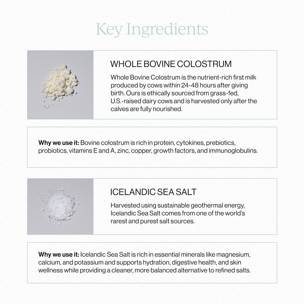 Grass-fed bovine source for CYMBIOTIKA Liquid Colostrum