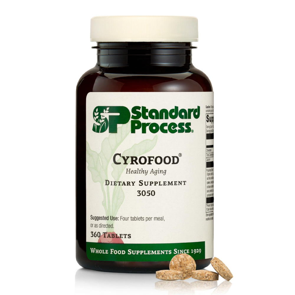 Cyrofood bottle showing bovine adrenal ingredient