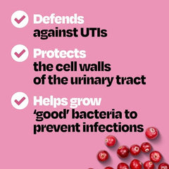 Cystex UTI support bottle back label