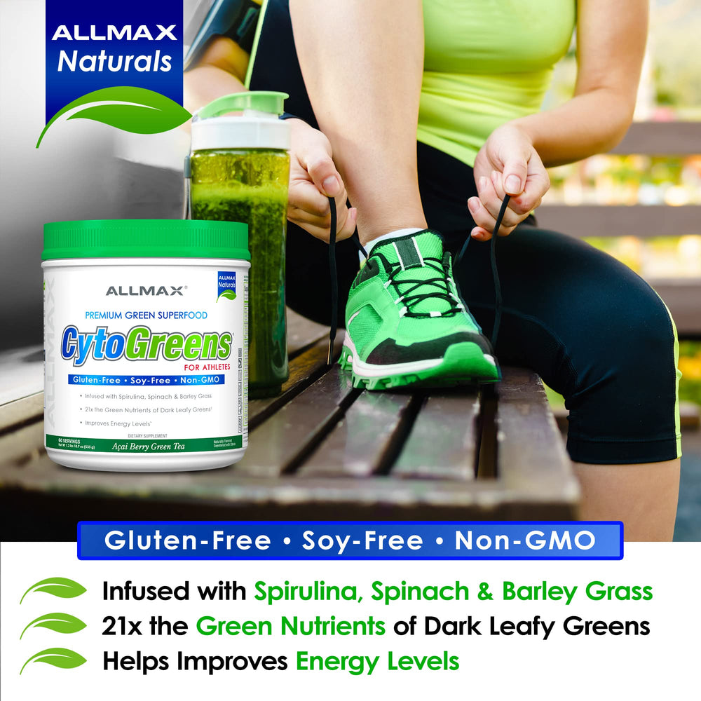 Spinach and barley grass greens powder in Cytogreens