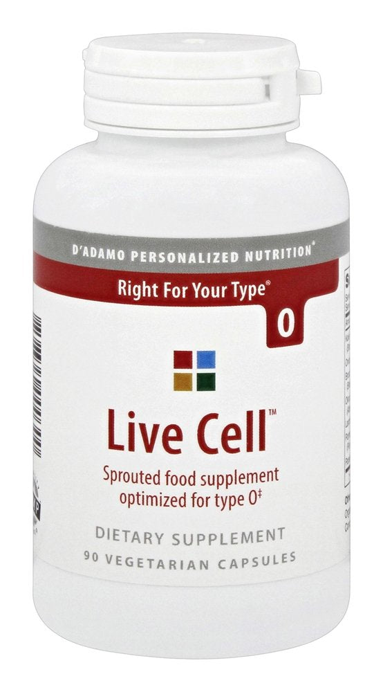 D'Adamo Live Cell O 90 Vcaps bottle