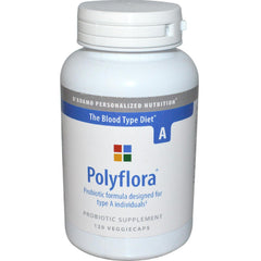 D'Adamo Polyflora Probiotic Type A 120 Vcaps bottle front view