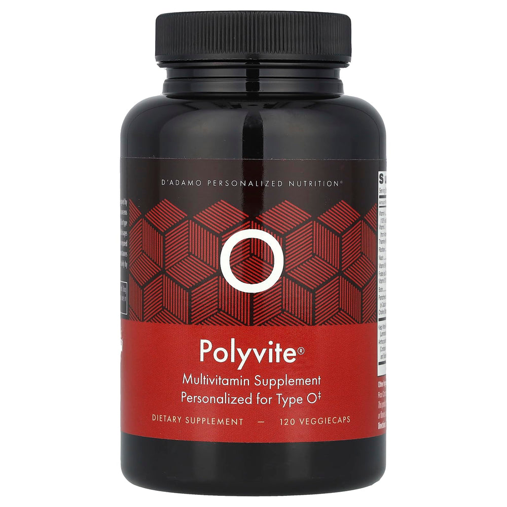 D'Adamo Polyvite O 120vcaps bottle front