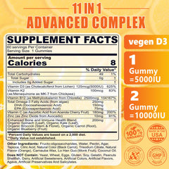 Close-up of D3 K2 MK-7 ingredients label