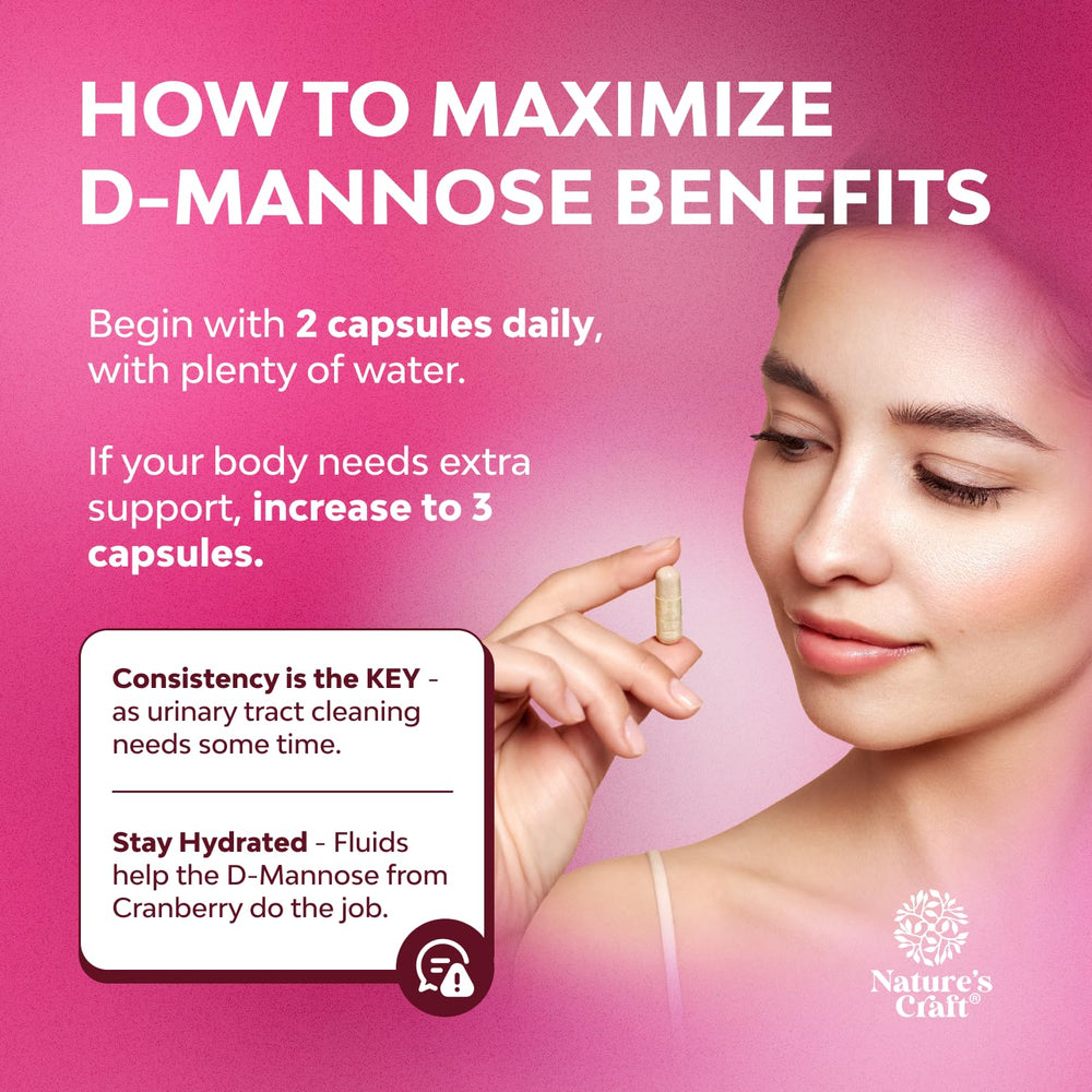 D Mannose Cranberry 1000mg blend capsules