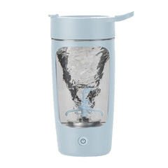 Daasigwaa electric shaker bottle closeup showing cap for on-the-go use and leak protection