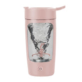 Daasigwaa electric shaker bottle 22oz pink ready for on-the-go hydration and mixing.