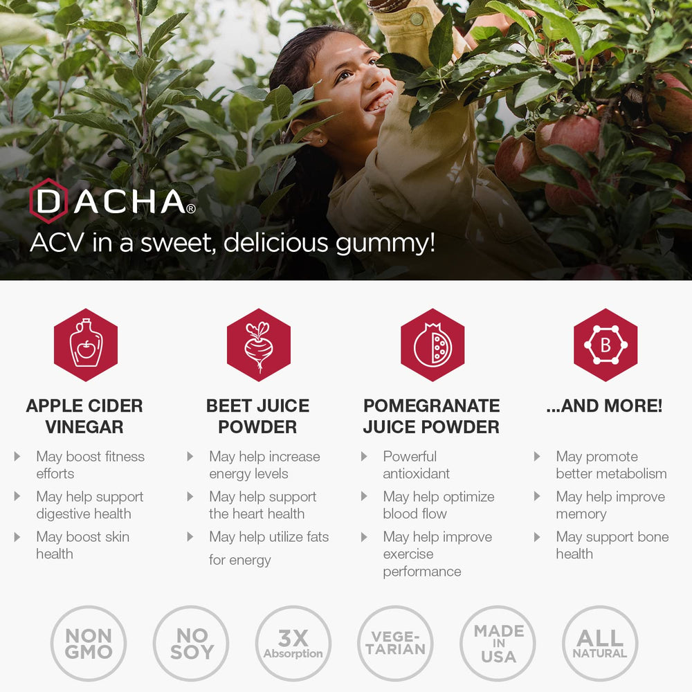 Gummy texture from DACHA ACV gummies appears smooth and easy to chew