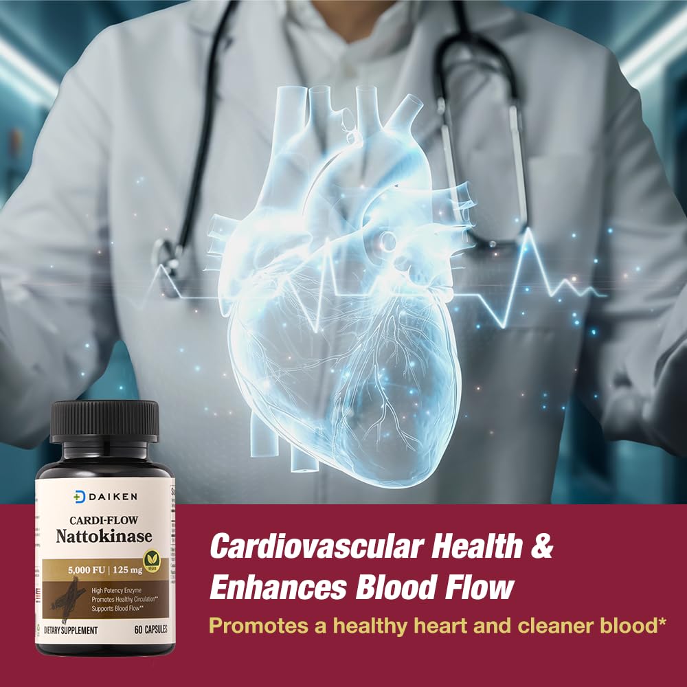 Side view of DAIKEN Nattokinase 5000 FU capsules