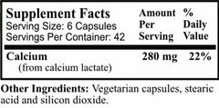 Calcium-Lactate capsules and bottle