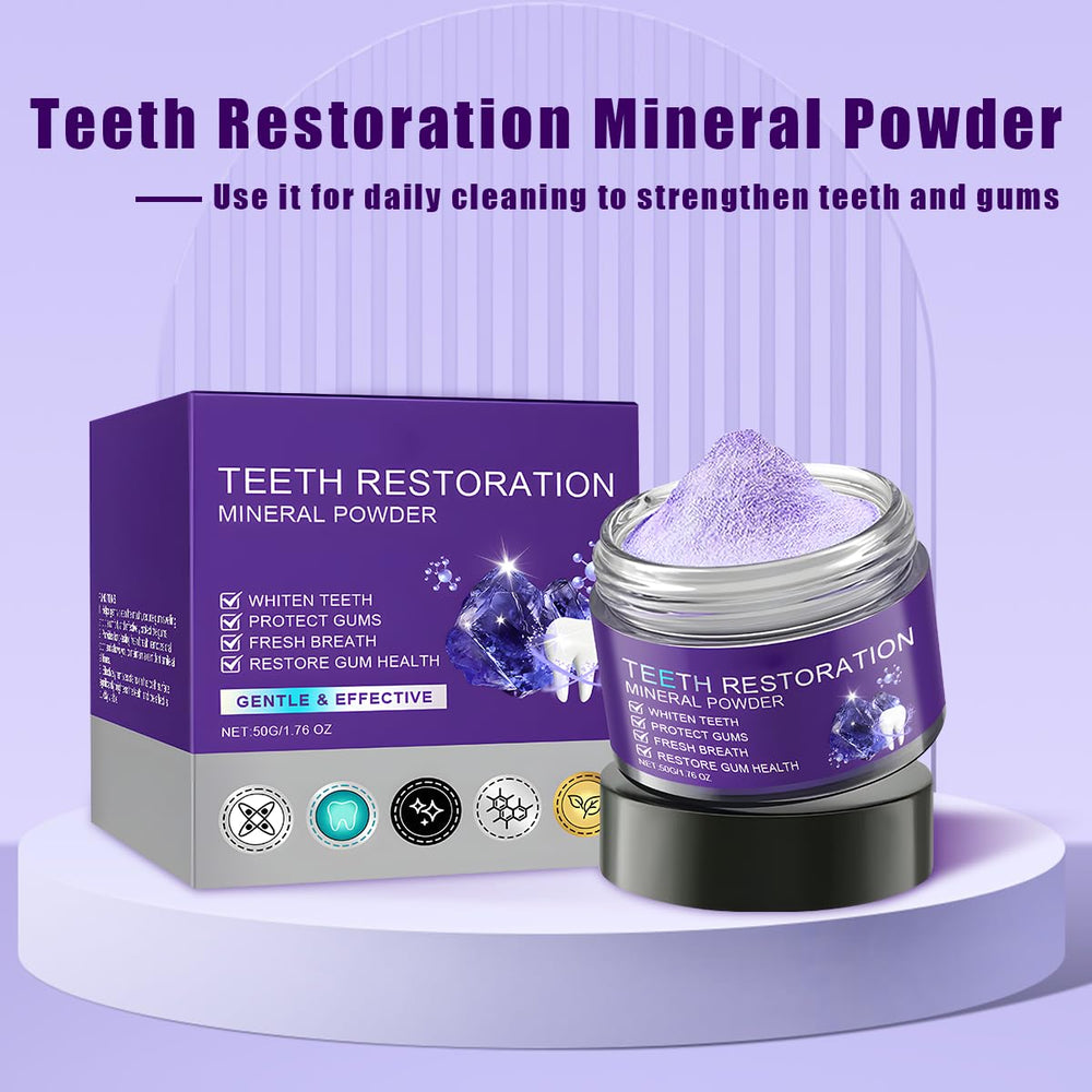 Daily dental care with natural mineral tooth powder