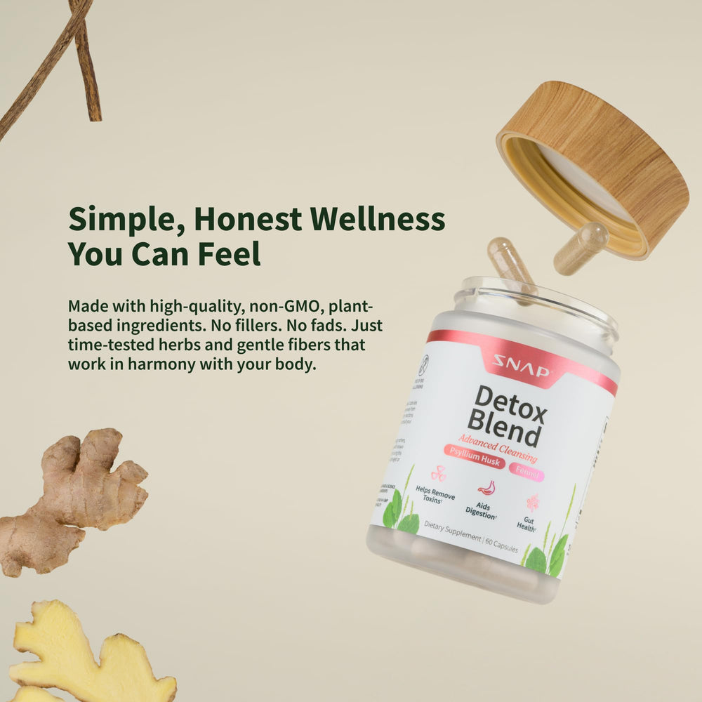 60-count daily detox capsules for detox routine