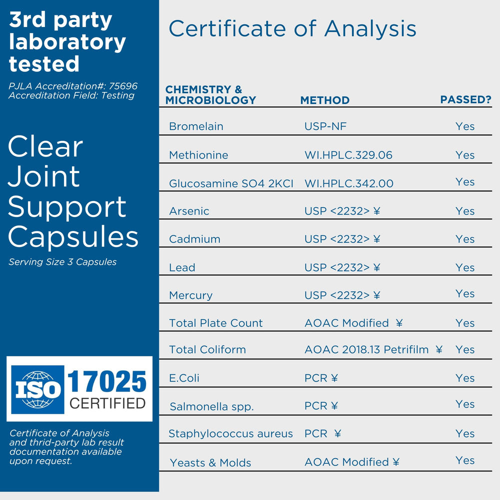 Digestive-friendly daily joint supplement capsules