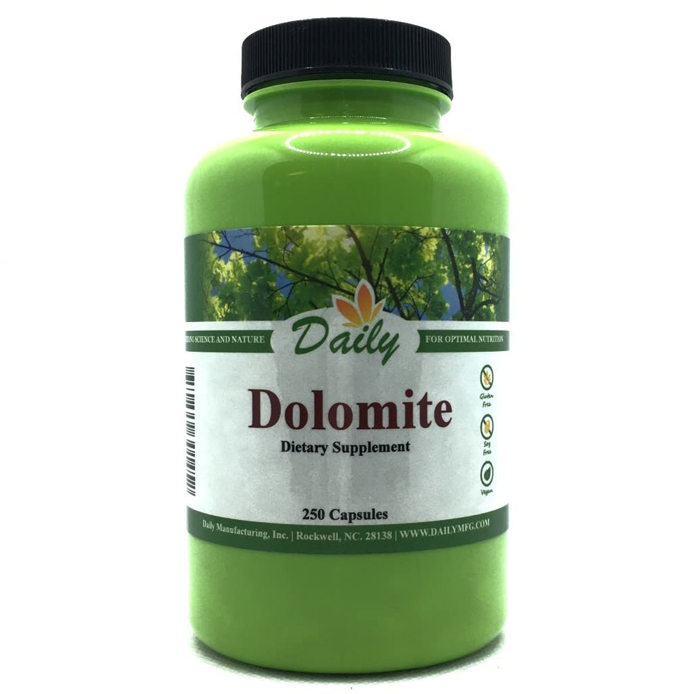 Front view of Daily Dolomite bottle