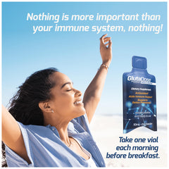 Serving spoon with a single daily dose of liquid supplement