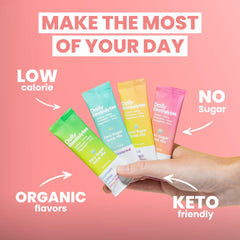 Daily Electrolytes peach mango flavor provides flavorful hydration after workouts.