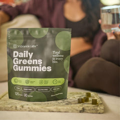 Packaging detail for Mixed Berry Daily Greens Gummies