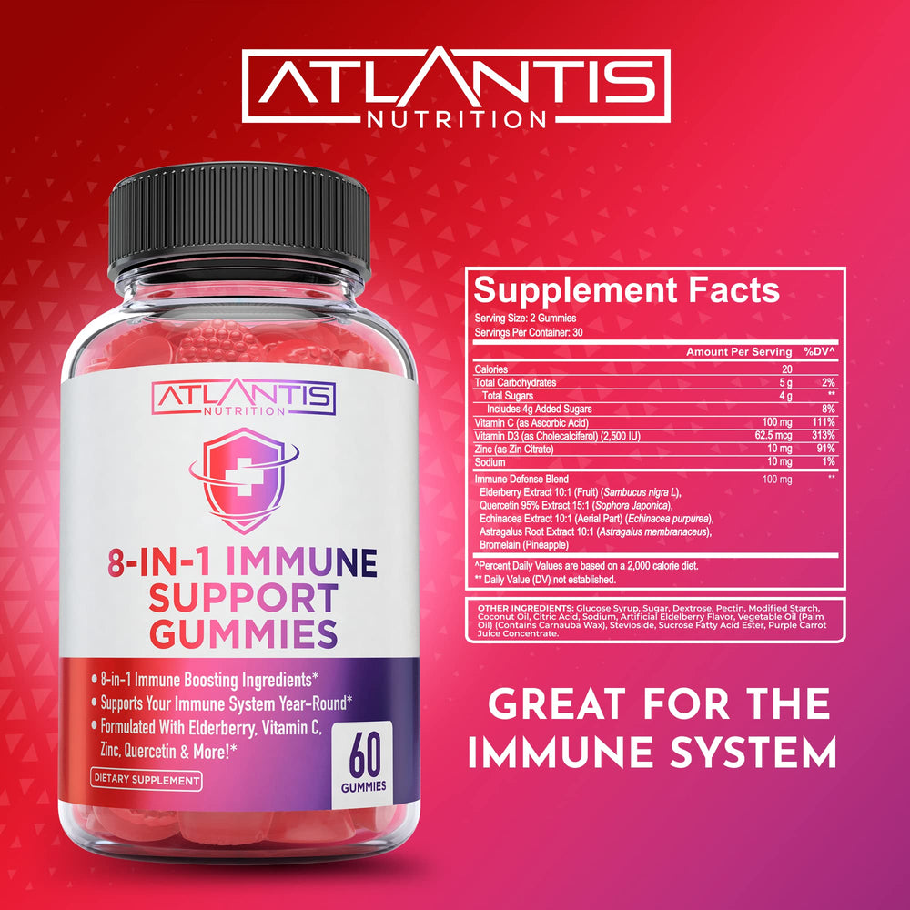 Daily immune support gummies for adults and kids