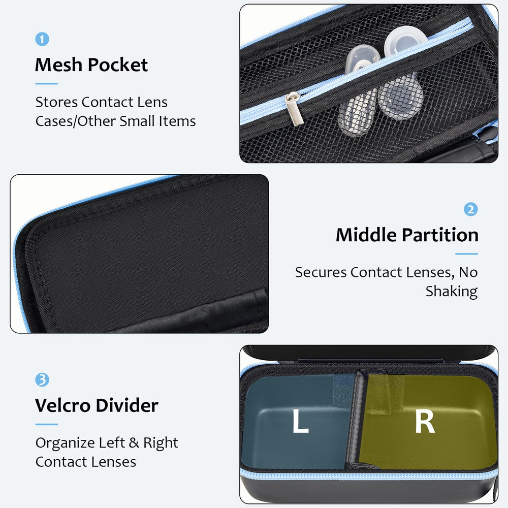 Compact travel-ready lens case
