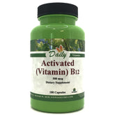 Bottle of Daily Manufacturing Activated Vitamin B12 with 180 vegetarian capsules