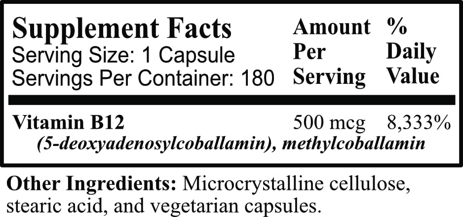 Daily Manufacturing Activated B12 bottle on a desk
