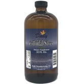 Front view of Daily Manufacturing Colloidal Silver 32 oz amber bottle