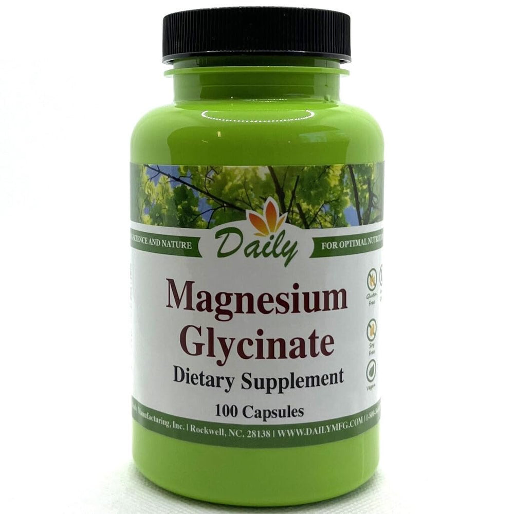 Daily Manufacturing Magnesium Glycinate bottle label