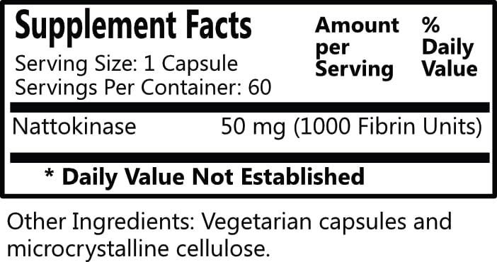 Close-up of Daily Manufacturing Nattokinase capsule (50 mg)