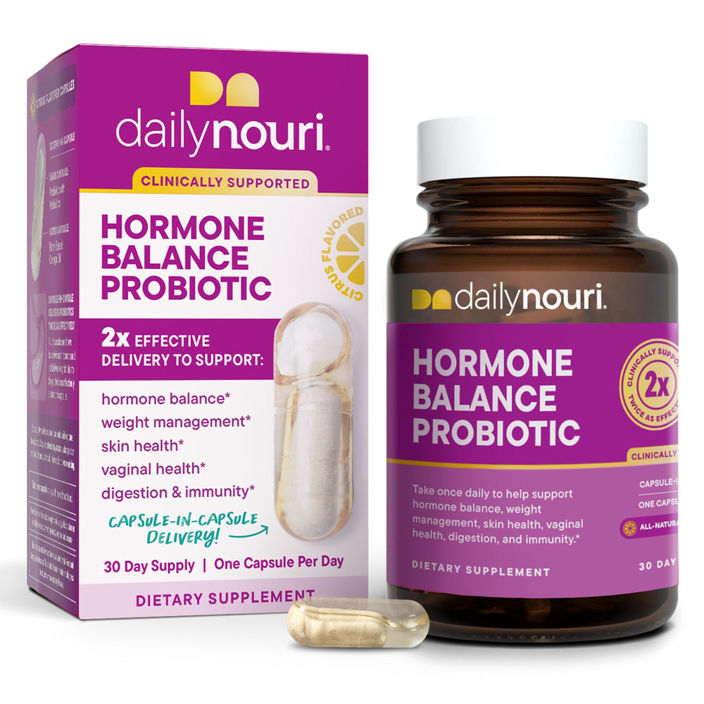 Daily Nouri Hormone Balance Probiotic bottle and packaging