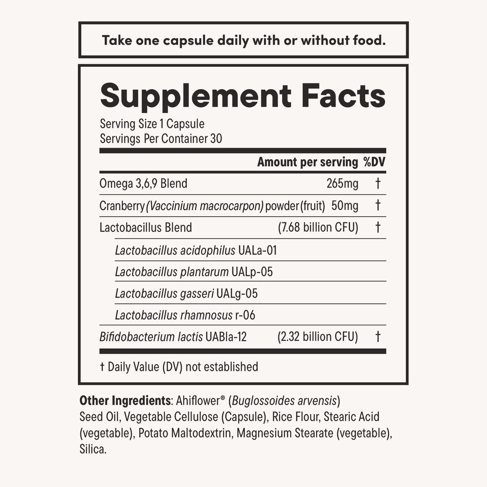 30-day supply packaging for Daily Nouri Women’s Probiotic