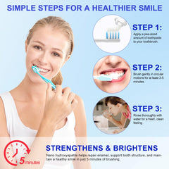 Daily oral care with 7.5% hydroxyapatite toothpaste