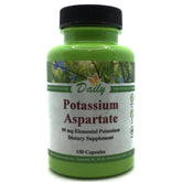 Front view of Daily Potassium Aspartate 150 Vegetarian Capsules bottle
