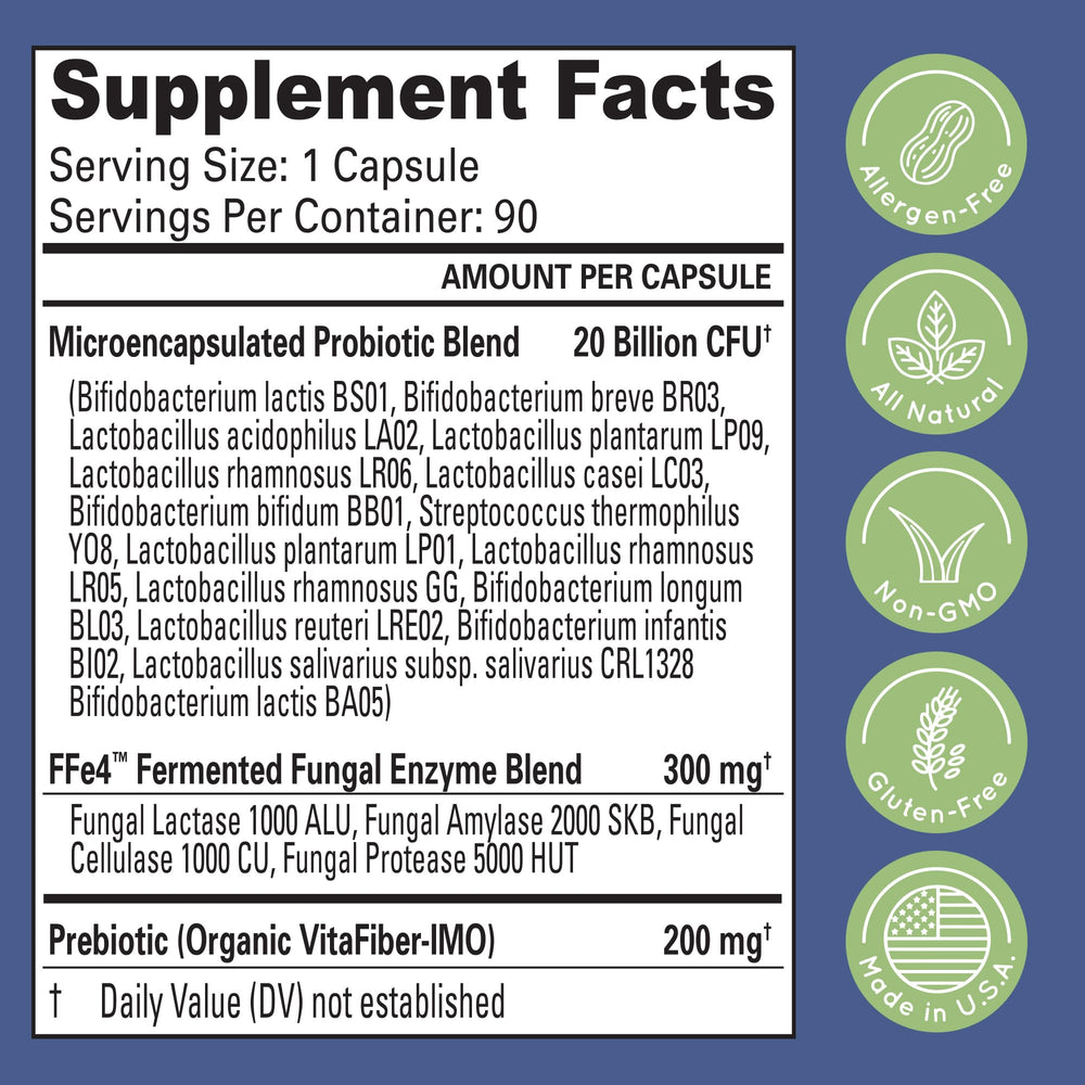 Daily probiotic capsule for men and women