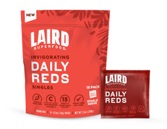 Laird Superfood Antioxident Daily Reds powder packaging showing 15-pack