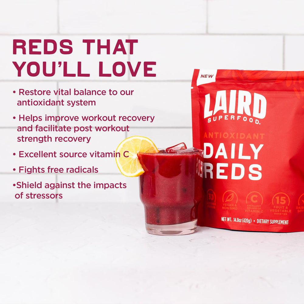 Post-workout shake prepared with Daily Reds powder