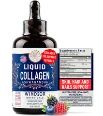 Person adding liquid collagen drops to beverage for daily use