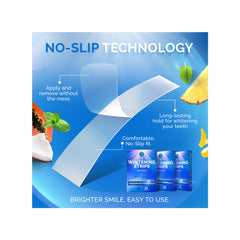 Daily-use whitening strips with coconut and mint