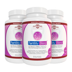 Bottle of Daily Wellness Fertility Blend for Women with label